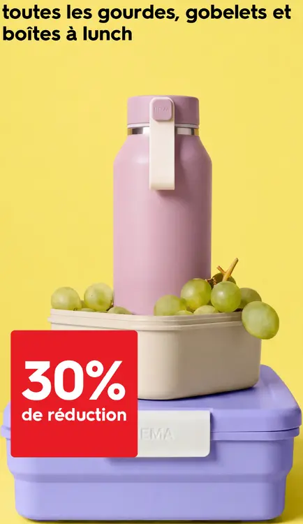Offre: HEMA Gourdes, gobelets et boîtes à lunch