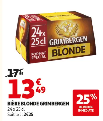 Offre: Bière blonde GRIMBERGEN