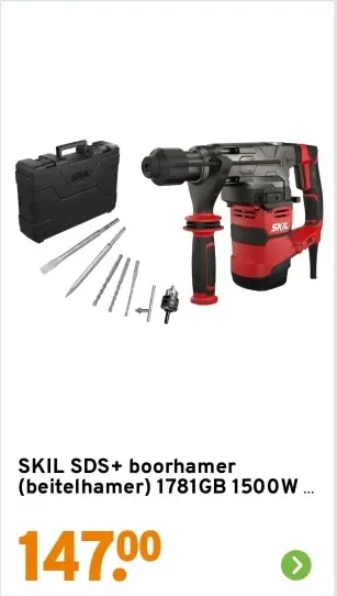 Aanbieding: SDS+ boorhamer (beitelhamer) 1781GB 1500W