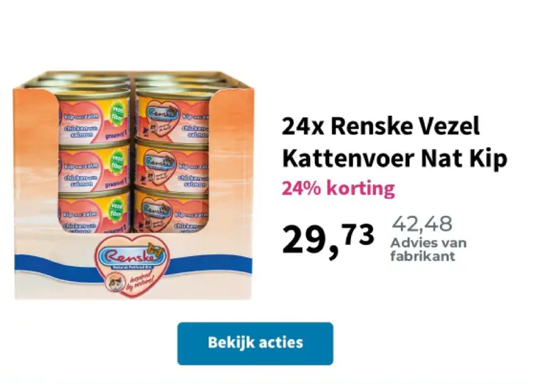 Promotie: Renske Vezel Kattenvoer Nat Kip