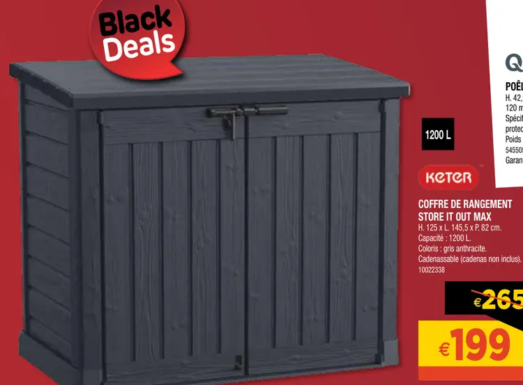 Aanbieding: Coffre de rangement store it out max