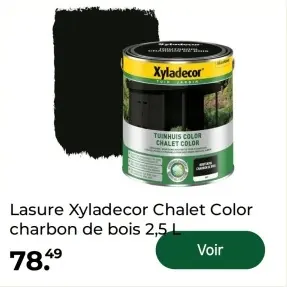 Offre: Lasure Xyladecor Chalet Color charbon de bois