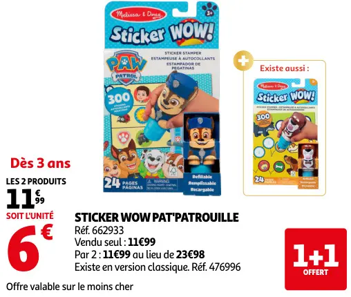 Promotie: Sticker Wow Pat'Patrouille