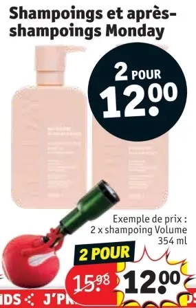 Offre: Shampoings et après-shampoings Monday