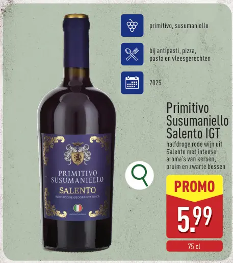 Promotie: Primitivo Susumaniello Salento IGT