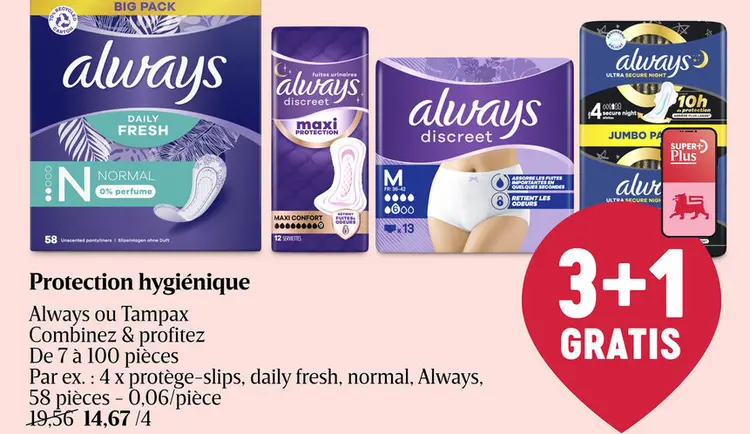 Offre: Protection hygiénique