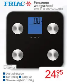 Promotie: Personen weegschaal EPWF-0105 BODY ANALYSER