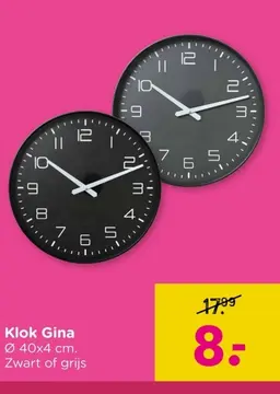 Aanbieding: Klok Gina