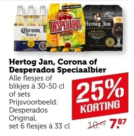 Aanbieding: Hertog Jan, Corona of Desperados Speciaalbier