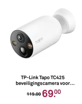 Aanbieding: TP-Link Tapo TC425 beveiligingscamera voor...