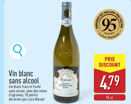 Offre: Vin blanc sans alcool