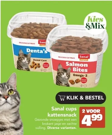 Aanbieding: Sanal cups kattensnack