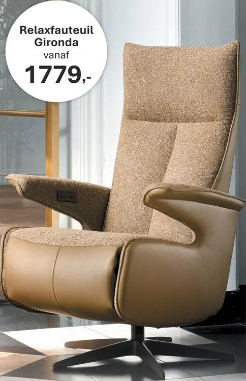 Aanbieding: In House Wonen Relaxfauteuil Gironda
