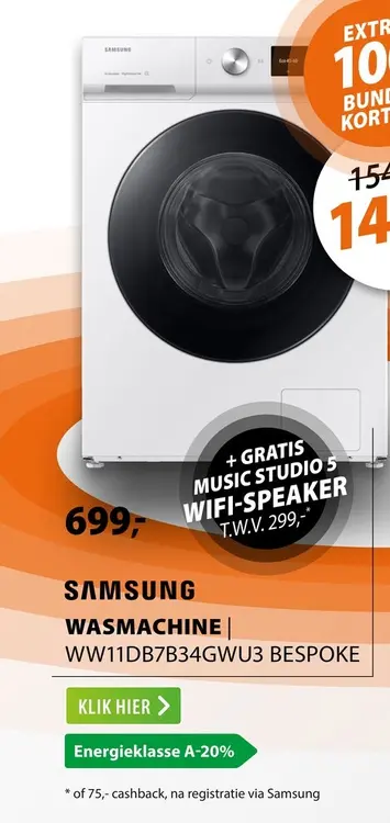 Aanbieding: Samsung WW11DB7B34GWU3 BESPOKE