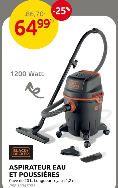 Offre: Aspirateur eau et poussières