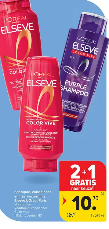 Promotie: Shampoo, conditioner en haarverzorging Elseve