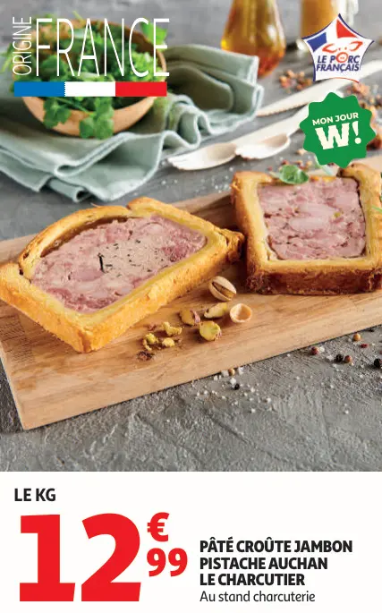 Offre: Auchan Pâté croûte jambon pistache