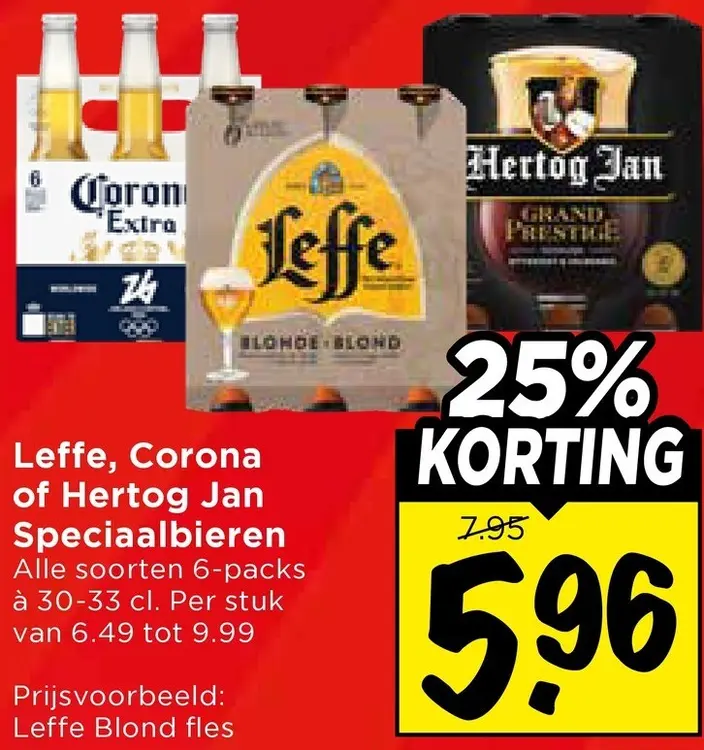Aanbieding: Leffe, Corona of Hertog Jan Speciaalbieren