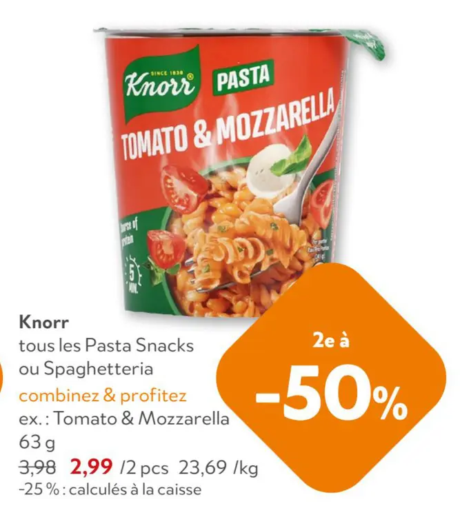 Offre: Pasta Snacks Tomato & Mozzarella