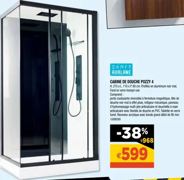 Offre: Cabine de douche pozzy 4