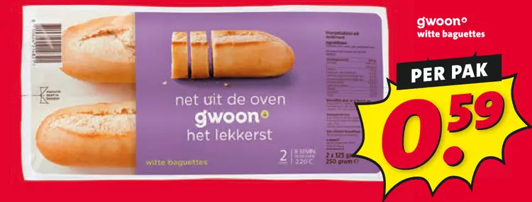 Aanbieding: Witte baguettes