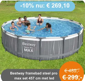 Aanbieding: Bestway framebad steel pro max set 457 cm met