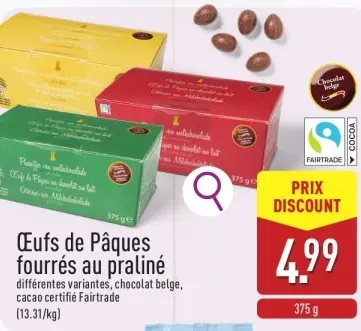 Offre: Œufs de Pâques au praliné