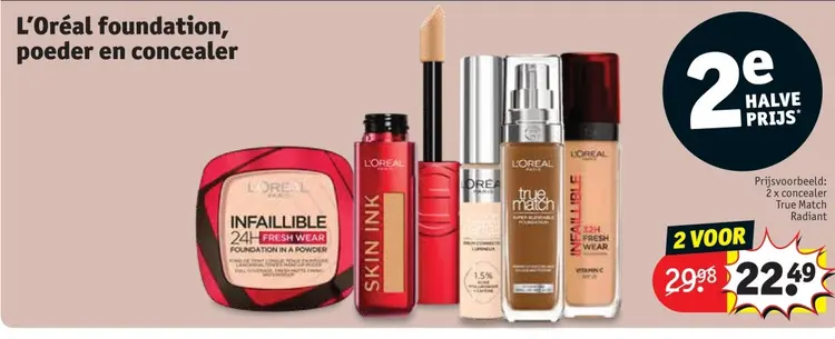 Promotie: L'Oréal foundation, poeder en concealer