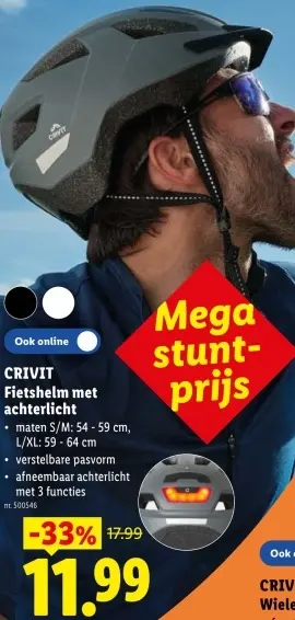 Promotie: Fietshelm met achterlicht