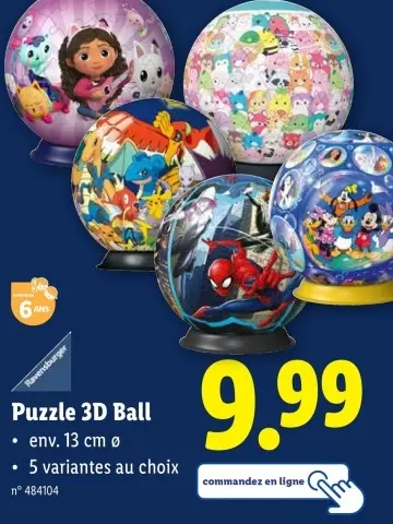 Offre: Puzzle 3D Ball