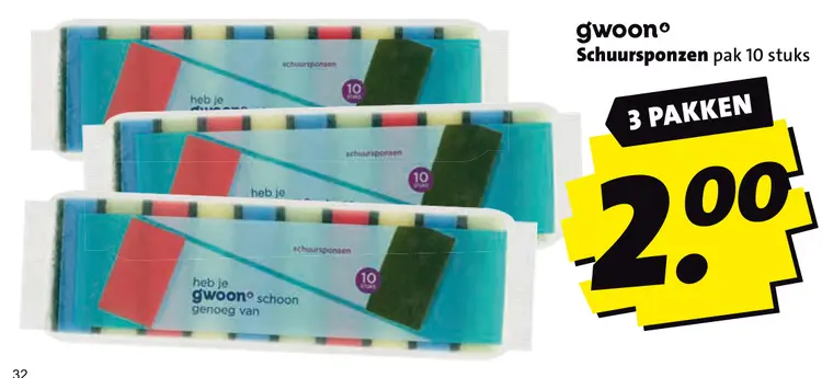 Aanbieding: gwoon Schuursponzen