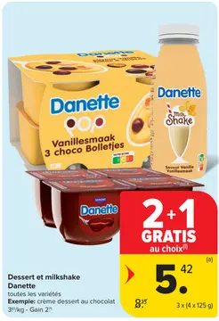 Offre: Dessert et milkshake