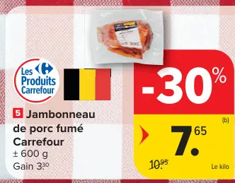 Offre: Jambonneau de porc fumé