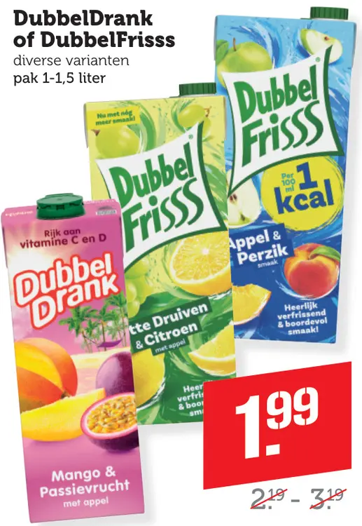Aanbieding: DubbelDrank of DubbelFrisss