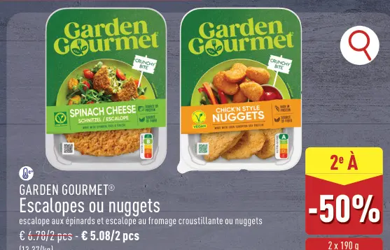 Offre: Escalopes ou nuggets