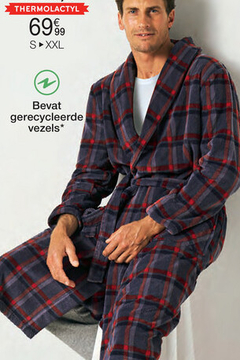 Aanbieding: Kamerjas in fleece, Thermolactyl®