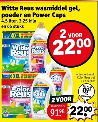 Aanbieding: Wasmiddel gel, poeder en Power Caps