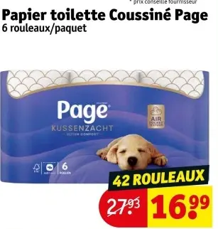 Offre: Papier toilette Coussiné