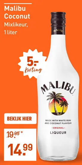Aanbieding: Malibu Coconut Mixlikeur