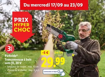 Offre: Tronçonneuse à bois