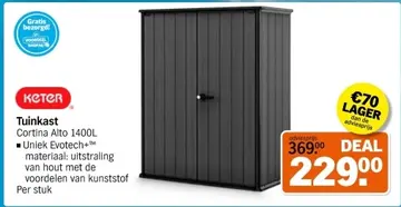 Aanbieding: Tuinkast Cortina Alto 1400L