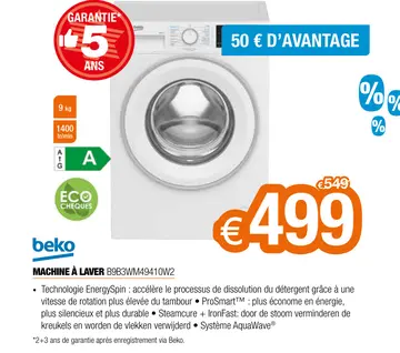 Offre: Machine à laver