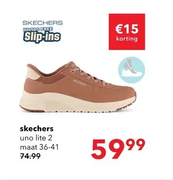 Aanbieding: Skechers Slip-ins: UNO Lite 2 - New Arc dames sneakers bruin
