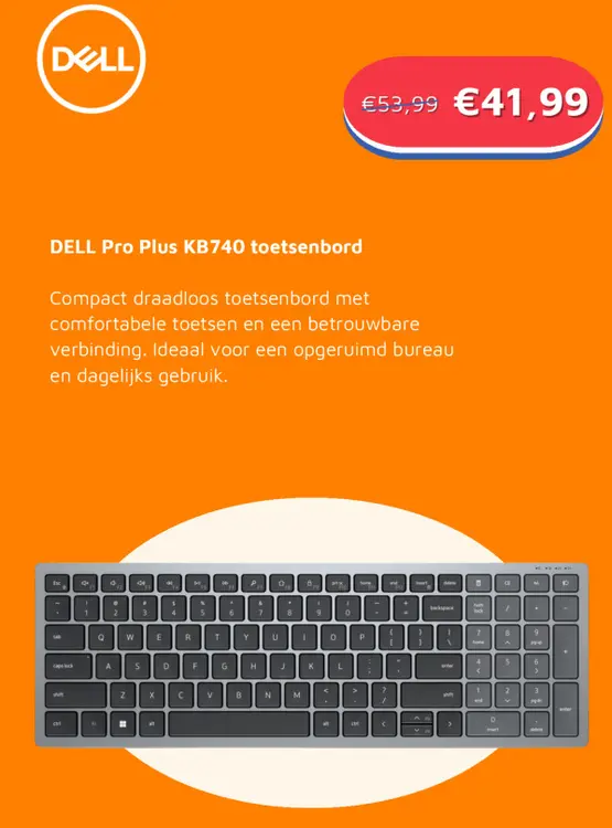 Aanbieding: Dell Pro Plus KB740 toetsenbord