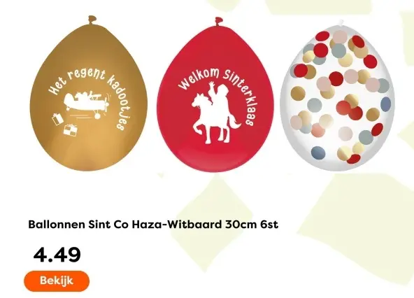 Aanbieding: Ballonnen Sint Co Haza-Witbaard