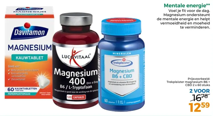 Aanbieding: Trekpleister magnesium B6 + CBD