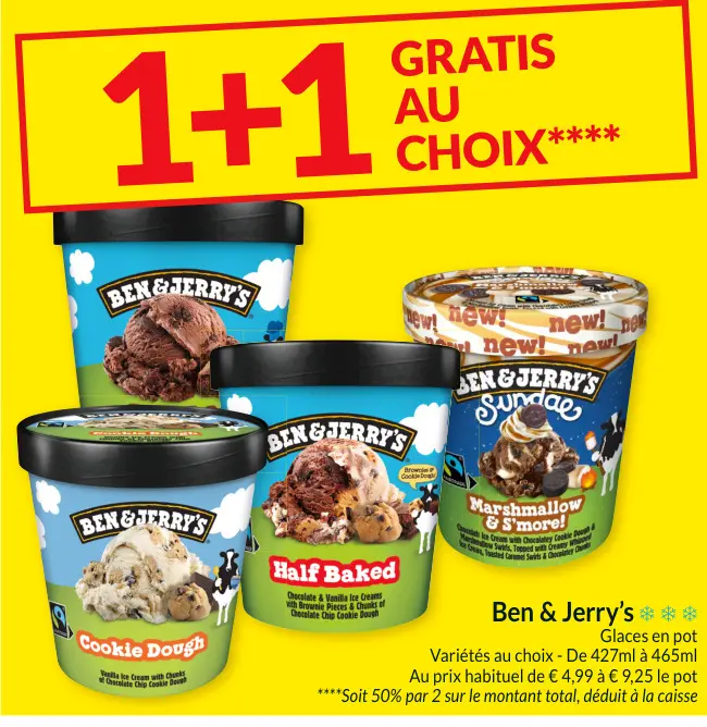 Offre: Ben & Jerry's Glaces en pot