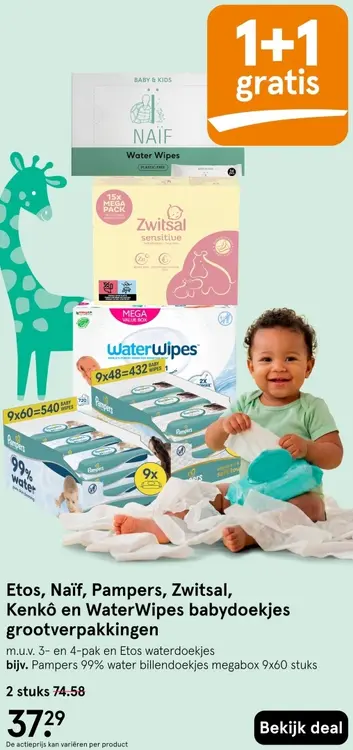 Aanbieding: Babydoekjes grootverpakkingen