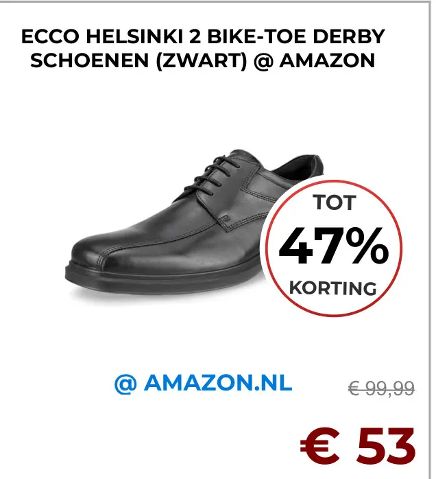 Aanbieding: Ecco helsinki 2 bike-toe derby schoenen (zwart)