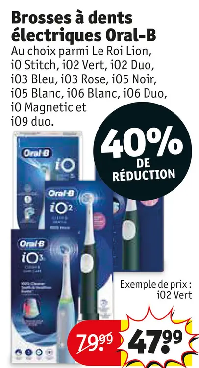 Offre: Brosses à dents électriques Oral-B